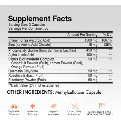 Powerful Vitamin C Supplement with Zinc and Antioxidants