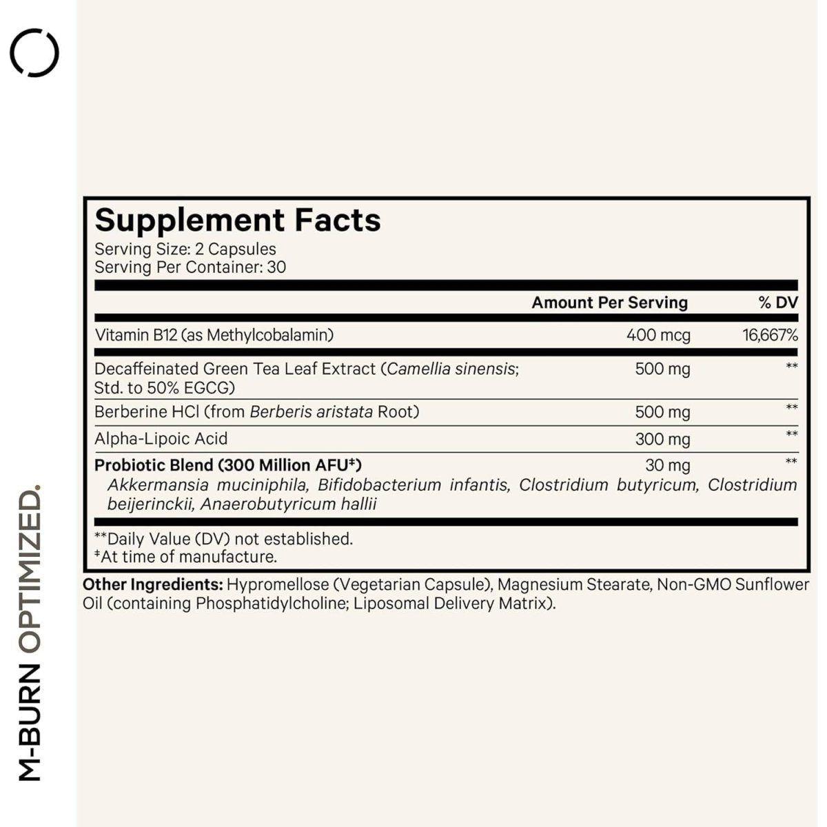 Natural Weight Loss Probiotic Supplement with Green Tea