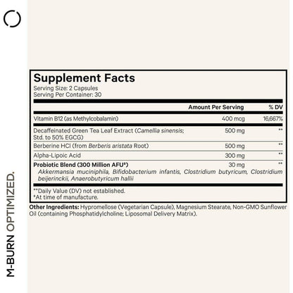 Natural Weight Loss Probiotic Supplement with Green Tea