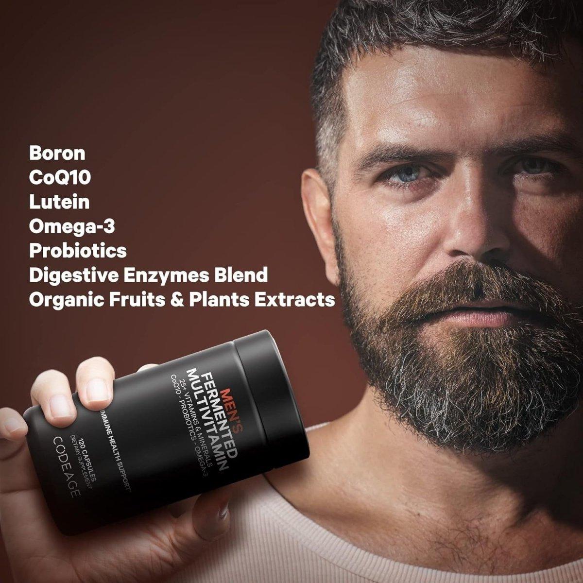 Natural Men's Daily Multivitamin Supplements with Probiotics