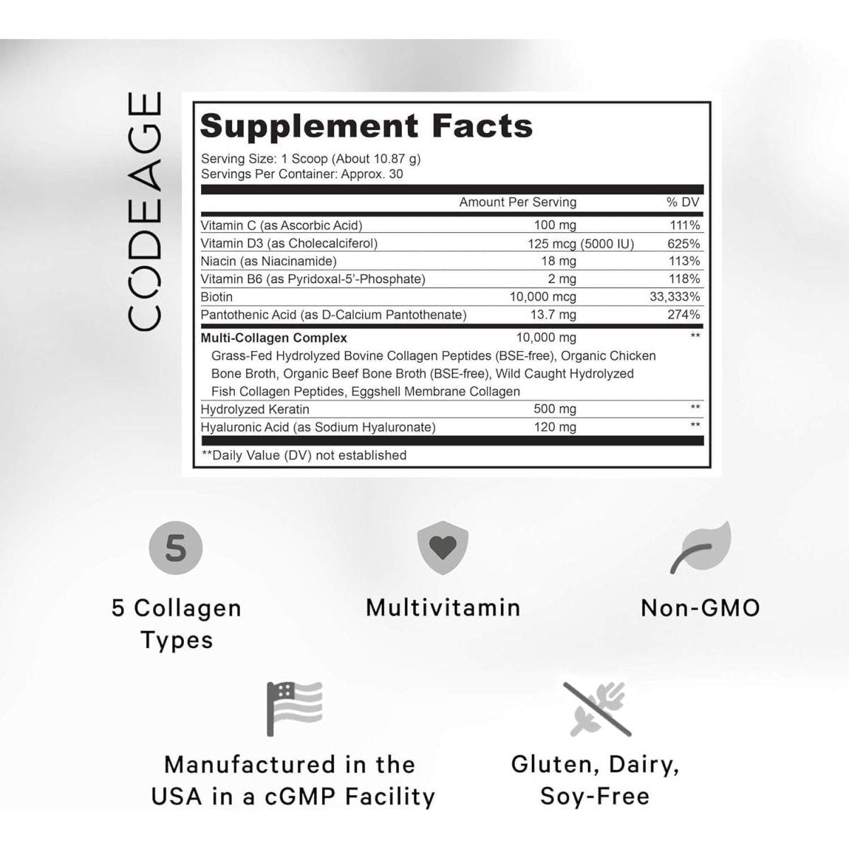 Premium Collagen Powder Supplement for Skin and Hair