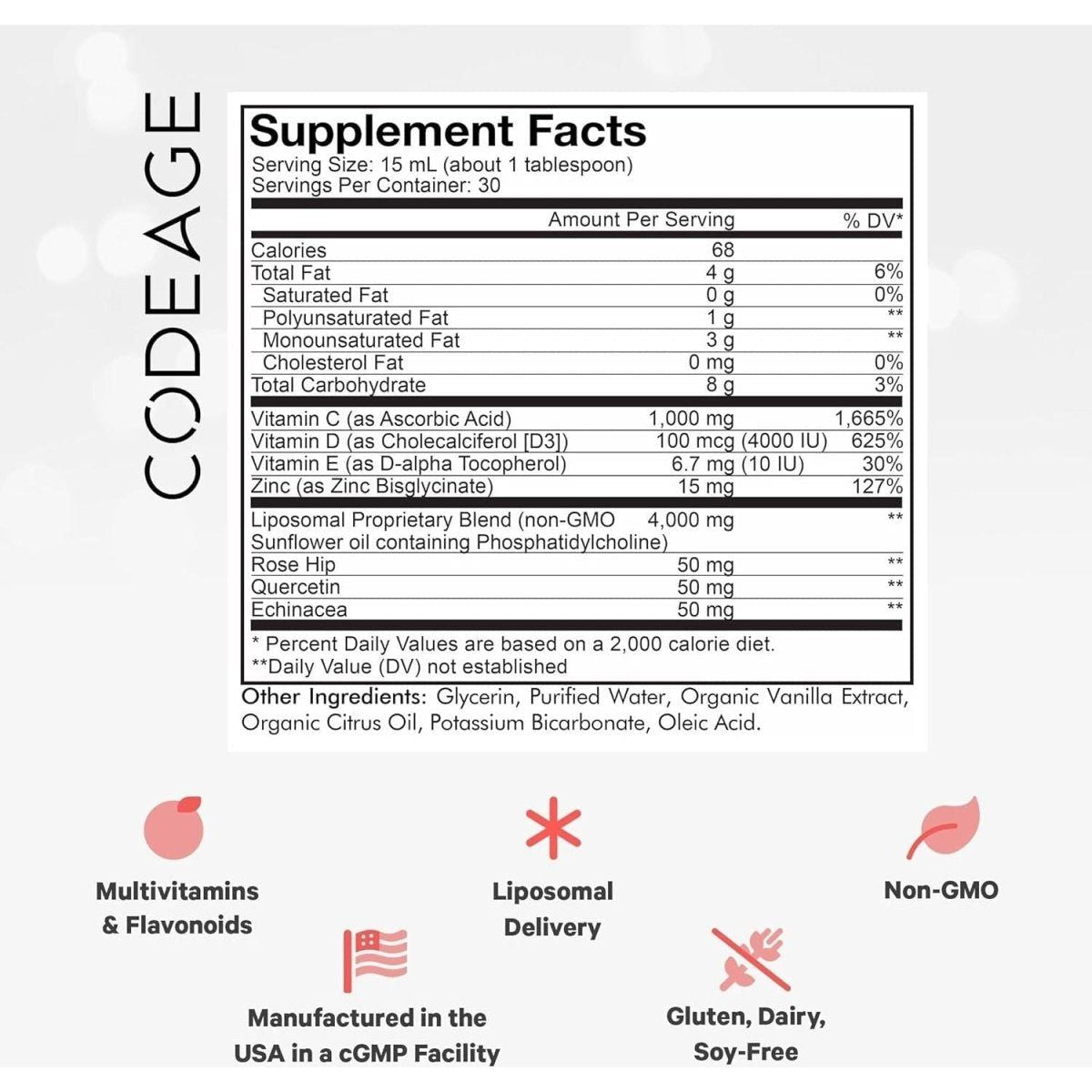 Natural Vitamin C Liquid Boost with Zinc & Antioxidants