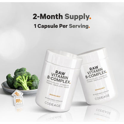 Natural Vitamin B Complex Supplement - 60 Count