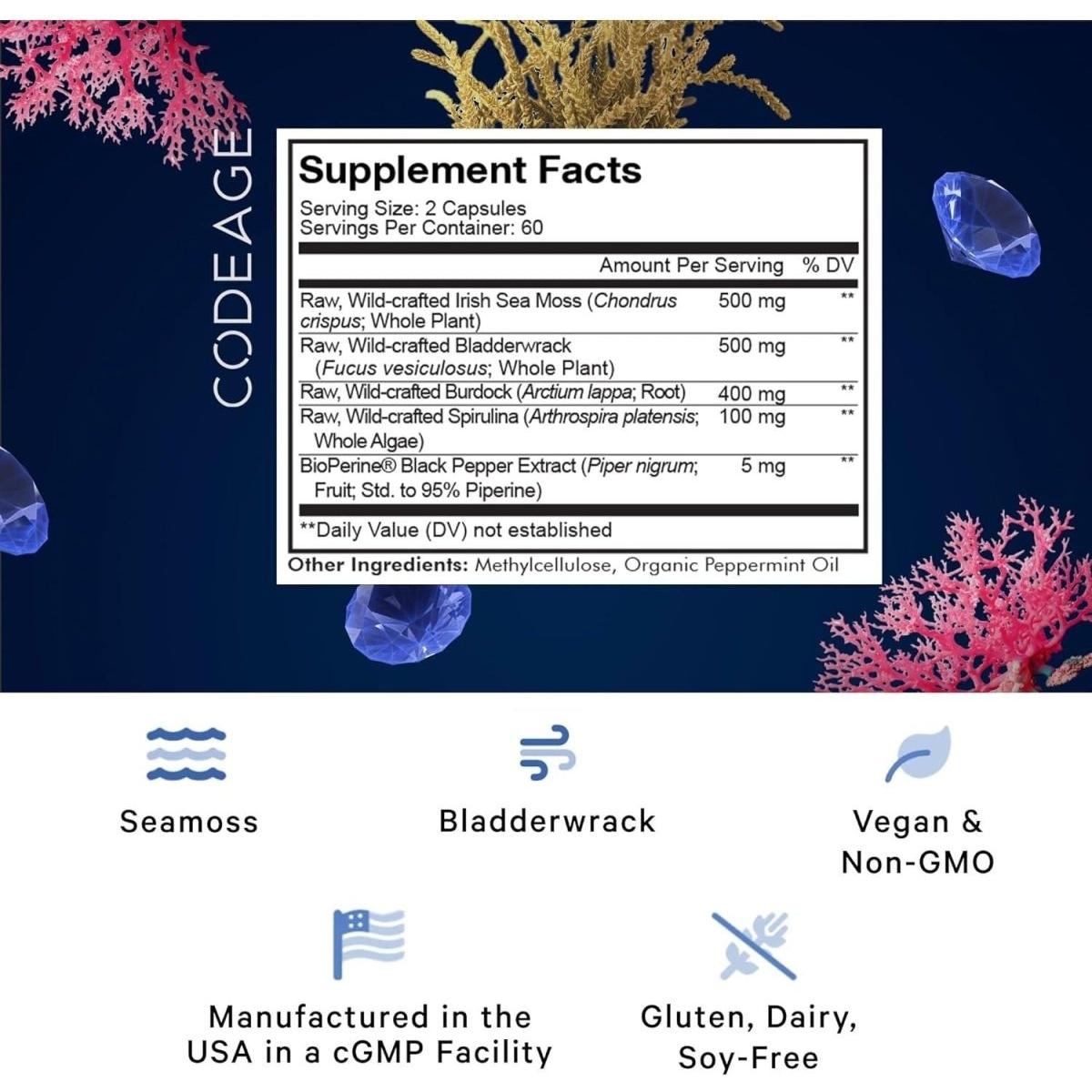 Natural Sea Moss Supplement with Vitamins and Minerals