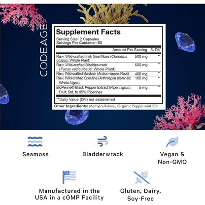 Natural Sea Moss Supplement with Vitamins and Minerals