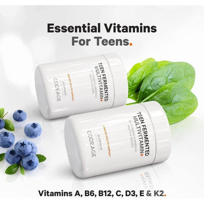 Natural Teen Multivitamin Supplement - 60 Capsules