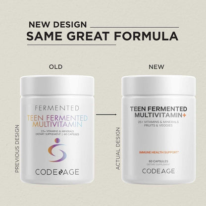 Natural Teen Multivitamin Supplement - 60 Capsules