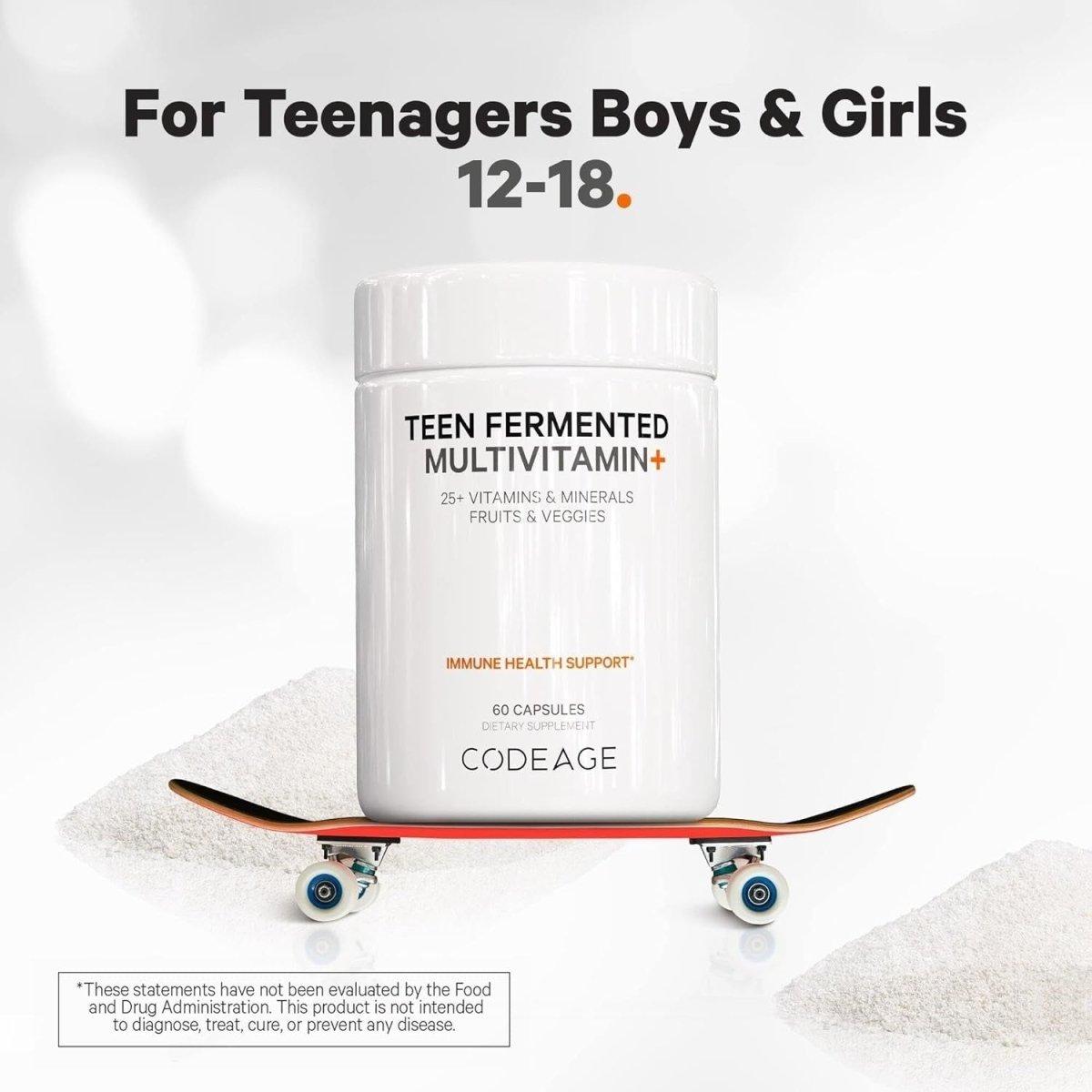 Natural Teen Multivitamin Supplement - 60 Capsules