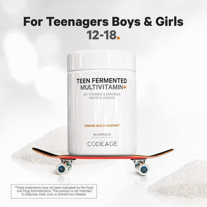 Natural Teen Multivitamin Supplement - 60 Capsules