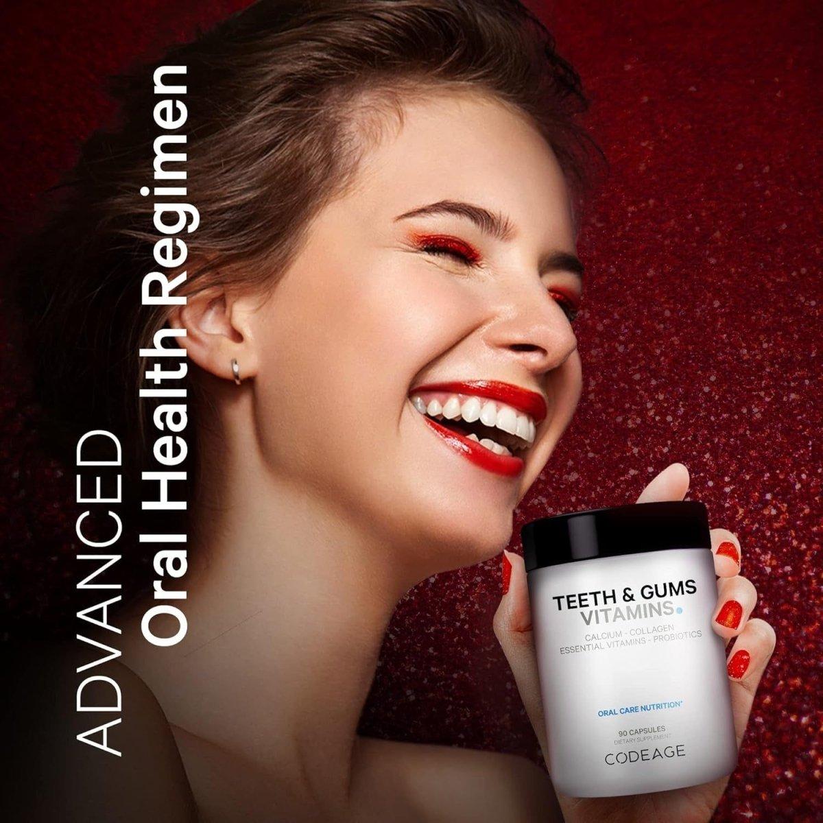Natural Teeth & Gum Supplements with Calcium & Probiotics