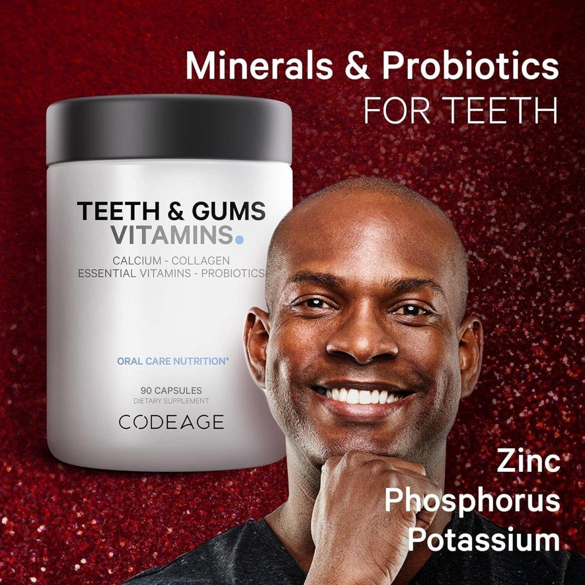 Natural Teeth & Gum Supplements with Calcium & Probiotics