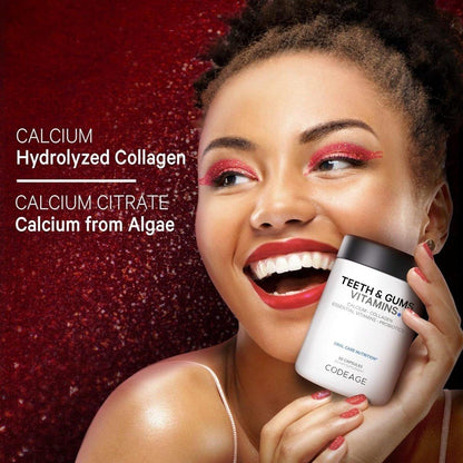 Natural Teeth & Gum Supplements with Calcium & Probiotics