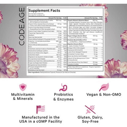 Premium Womens Multivitamin Supplement 120 Vegan Caps