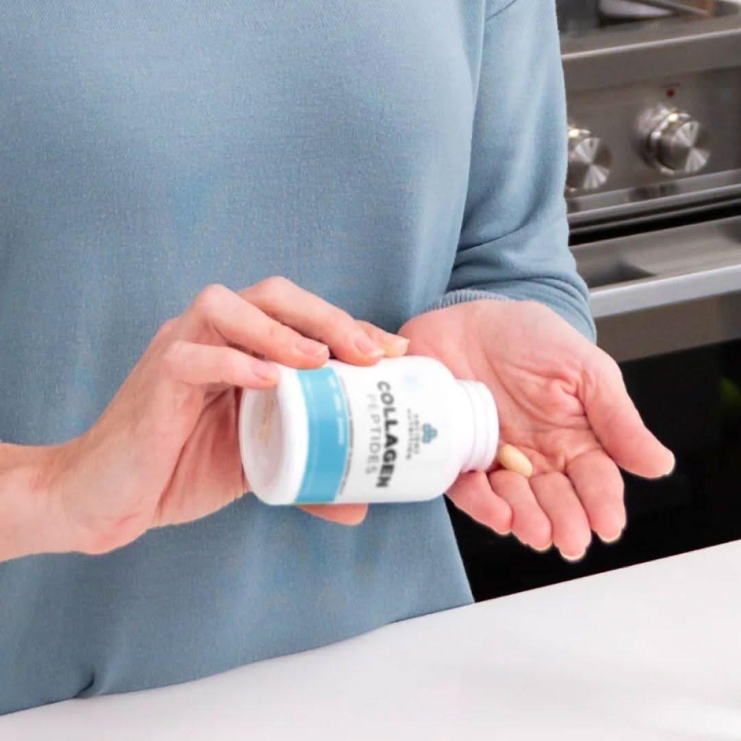 Natural Collagen Peptides Supplement Tablets