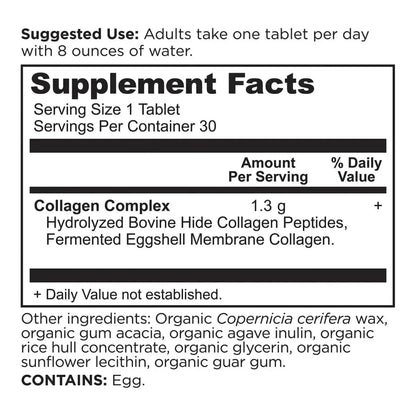 Natural Collagen Peptides Supplement Tablets