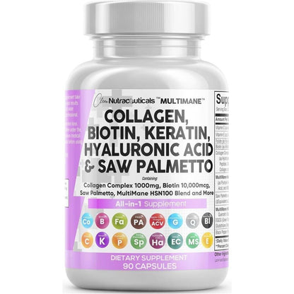 Premium Collagen Supplements - 1000mg | Biotin & Keratin - Mycosmeticslondon
