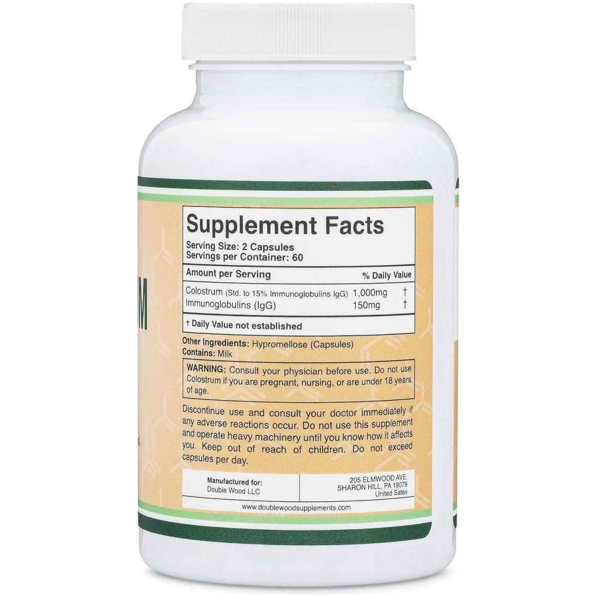 Natural Bovine Colostrum Capsules 1000mg