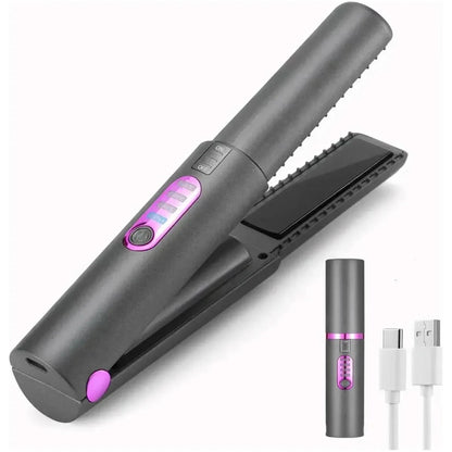 Portable 2-in-1 Hair Straightener and Curler