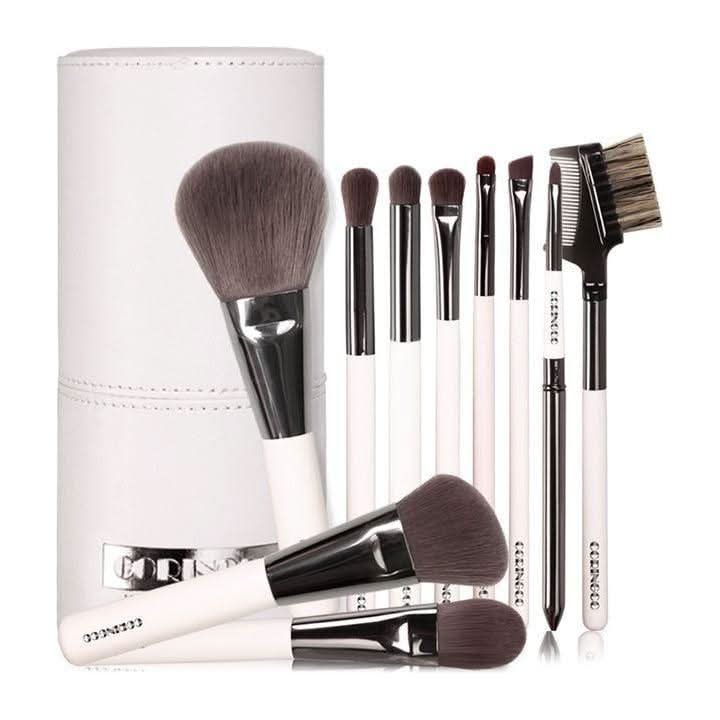 Premium Ash Brown 10 Piece Makeup Brush Set - Mycosmeticslondon
