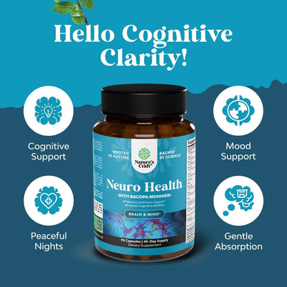 Brain Boost Supplement 90 Count - Mental Clarity & Focus