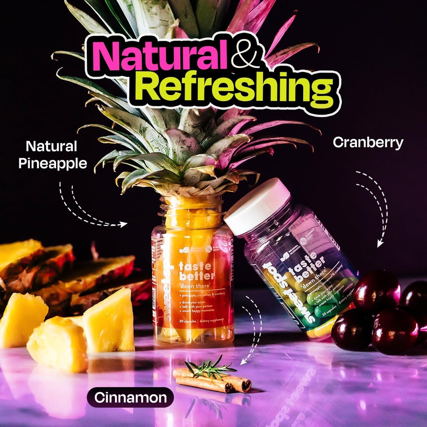 Natural Feminine Health Probiotics with Cranberry & Pineapple