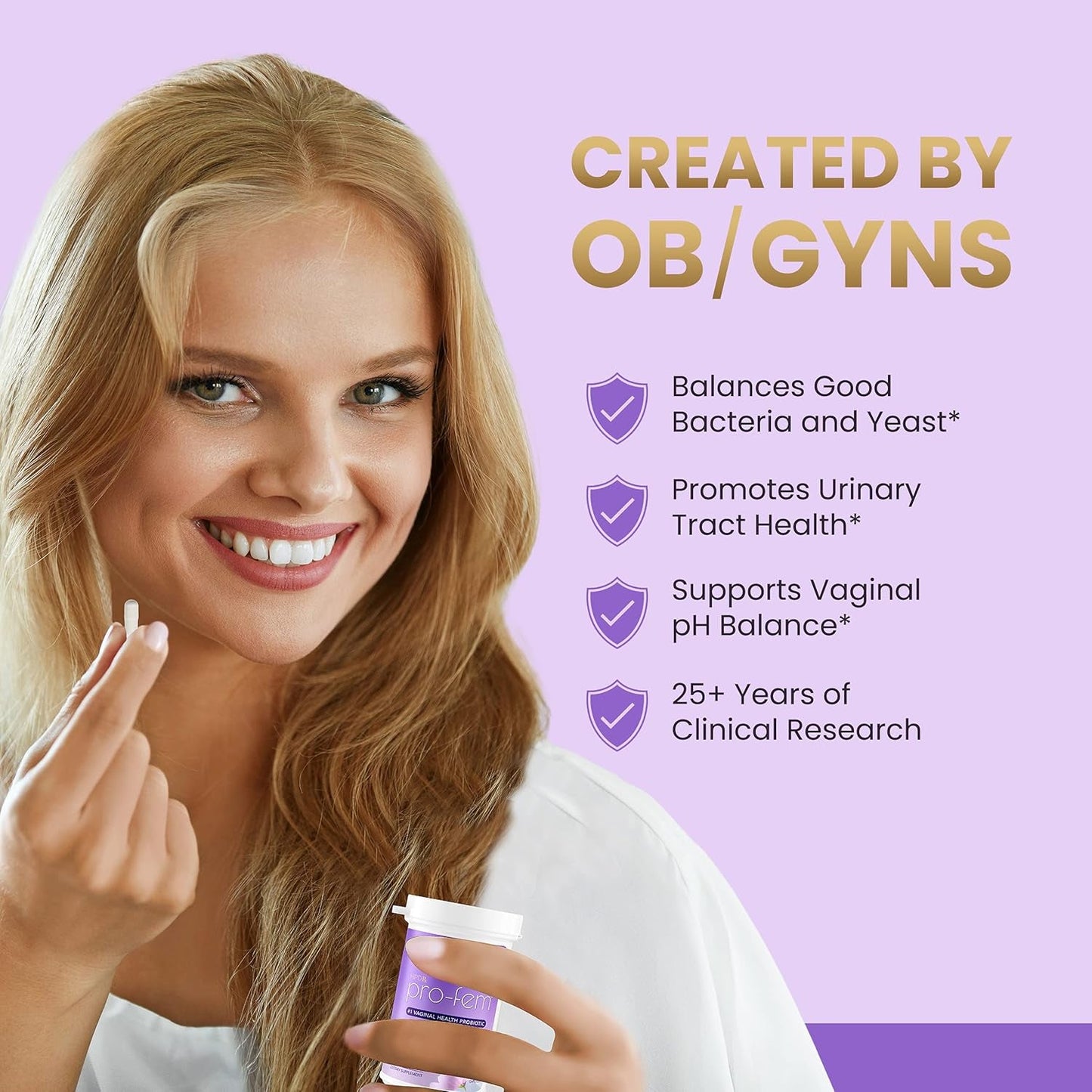 Natural Vaginal Probiotic Capsules for pH Balance & Relief