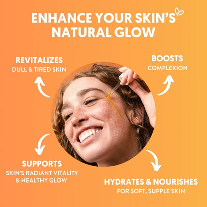 Natural Vitamin C Turmeric Facial Oil for Glowing Skin
