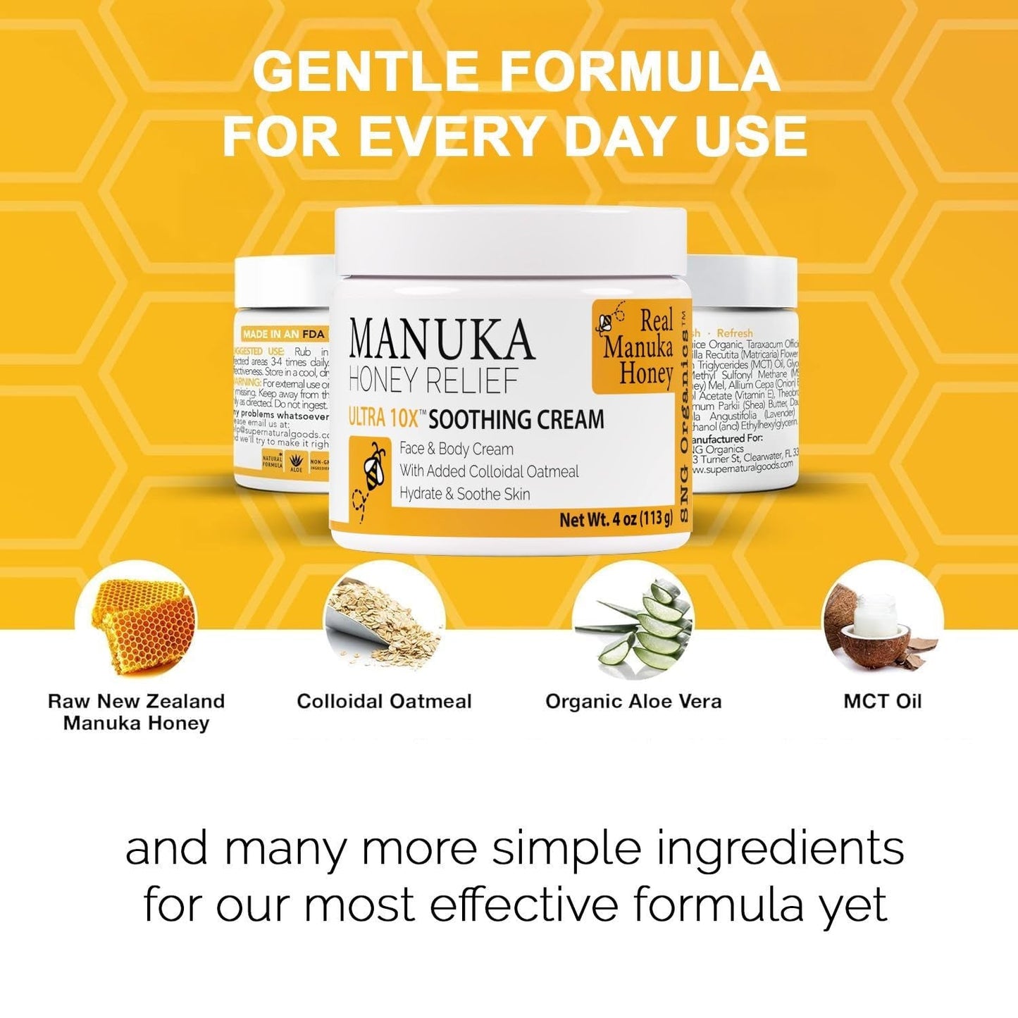 Intensive Moisturizing Cream for Dry Sensitive Skin Relief