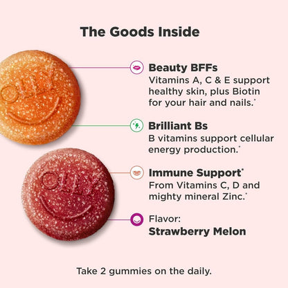 Teen Girl Vitamin Gummies for Skin and Hair Health