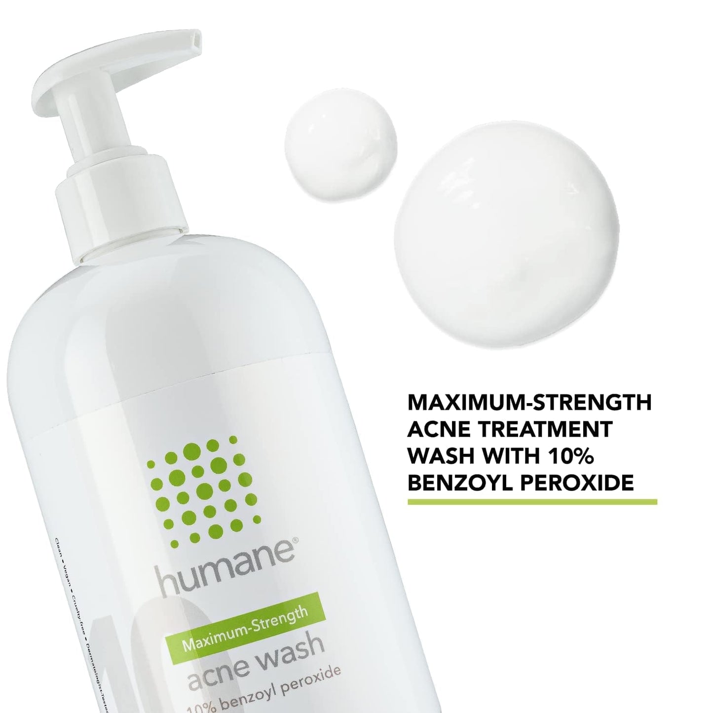 Effective Acne Treatment Face Wash - 10% Benzoyl Peroxide Cleanser