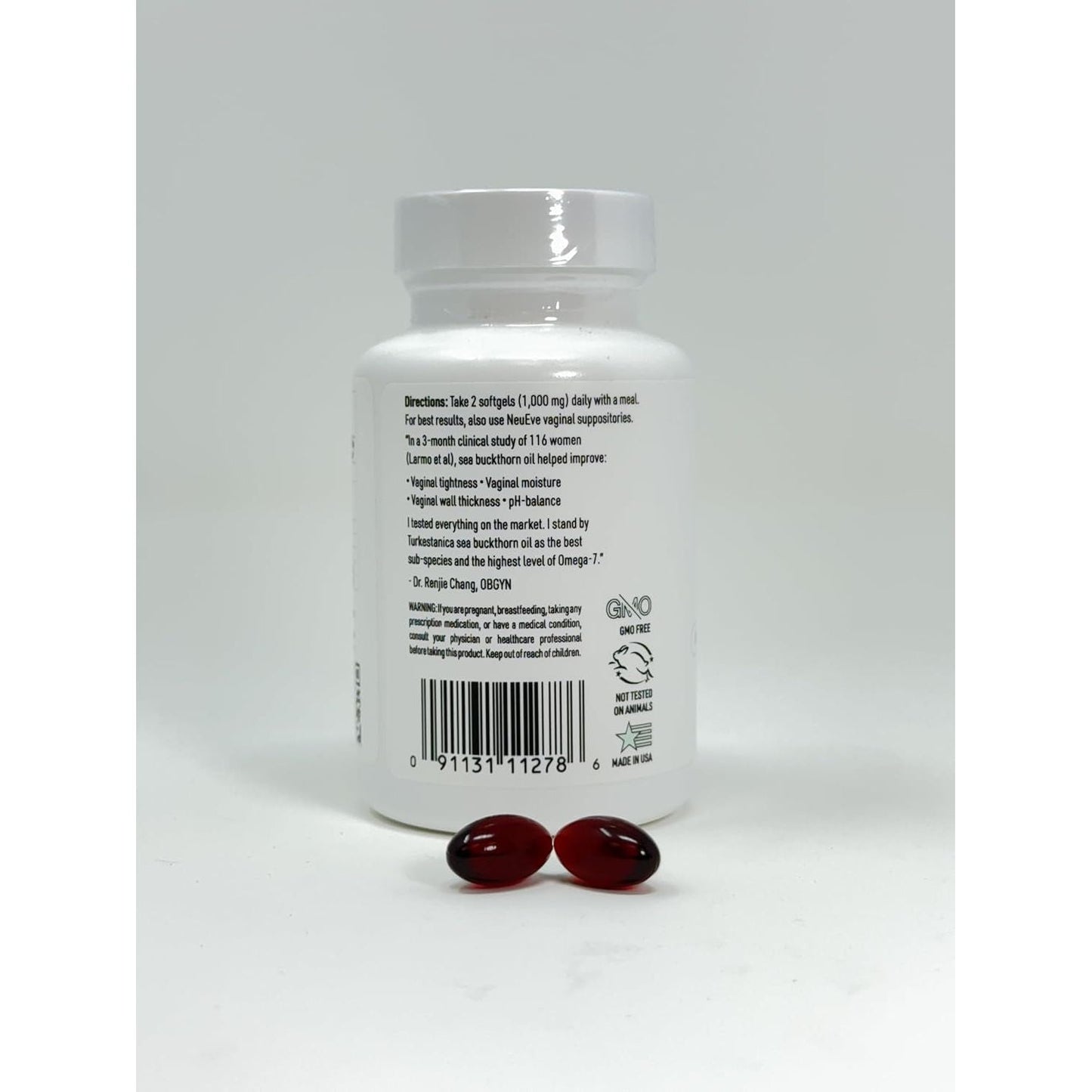 Natural Vaginal Dryness Relief Softgels with Omega-7 Oil