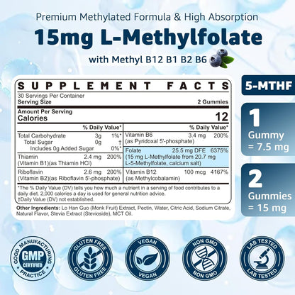 Vegan Energy Gummies with Folate and B Vitamins