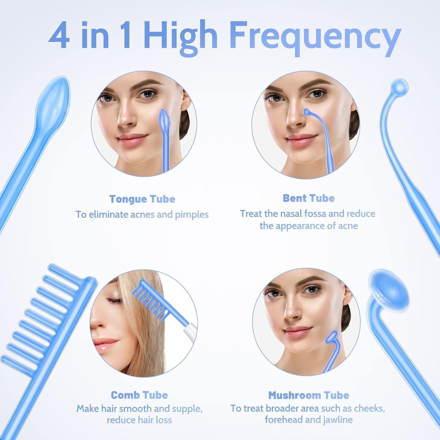 Compact Rechargeable Facial Massager - Blue