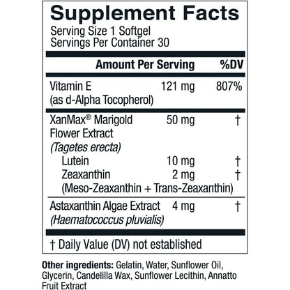 Eye Care Supplements Blue Light Defense Softgels