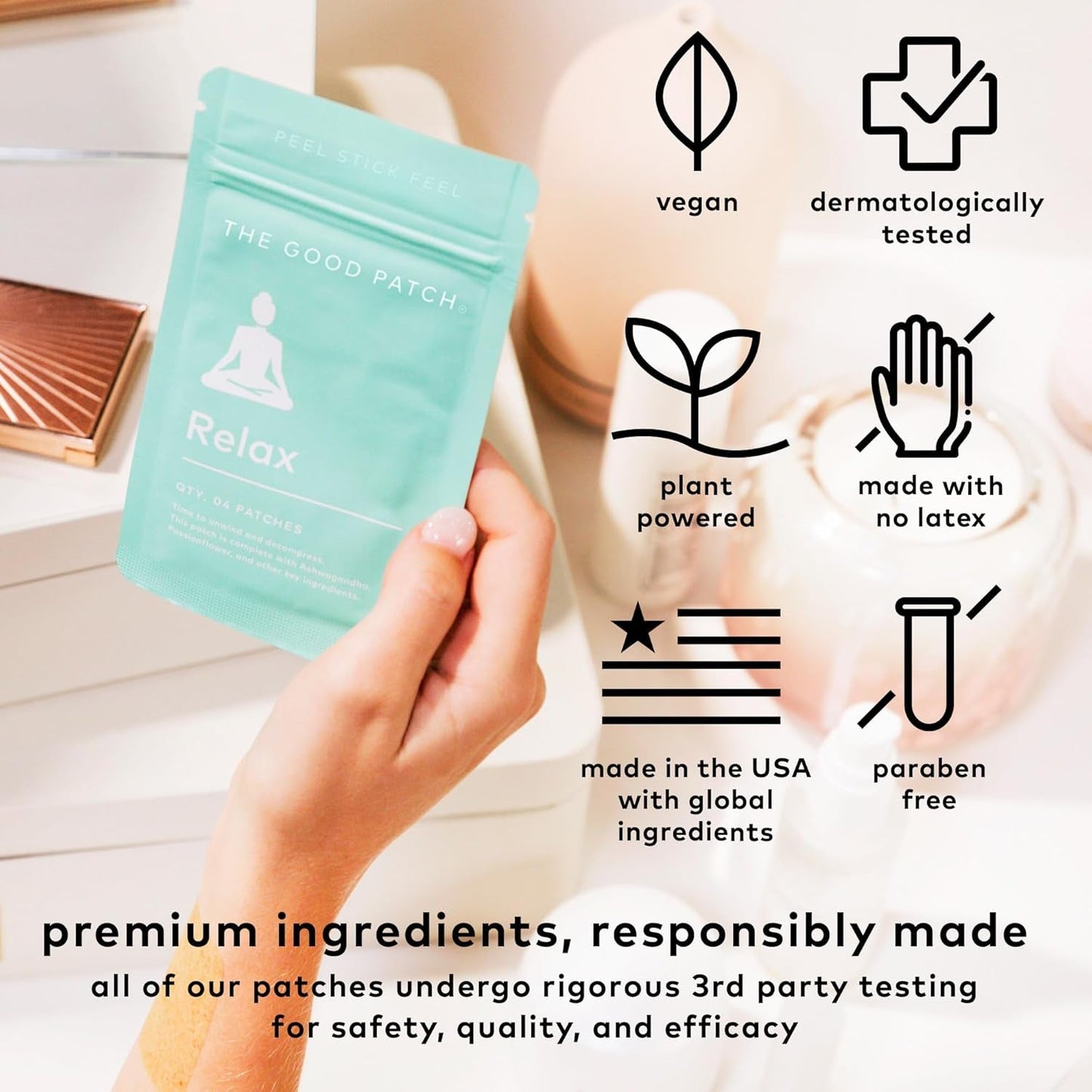 Natural Stress Relief Patches with Ashwagandha