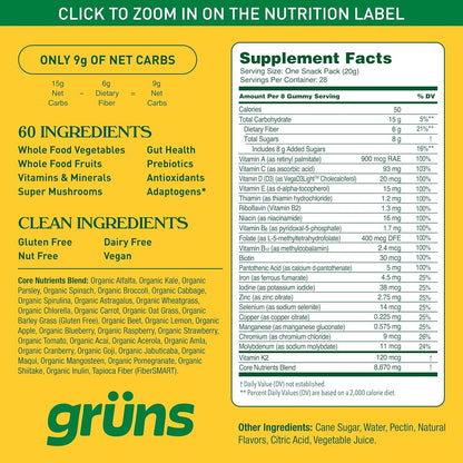 Delicious Green Superfood Gummy Vitamins