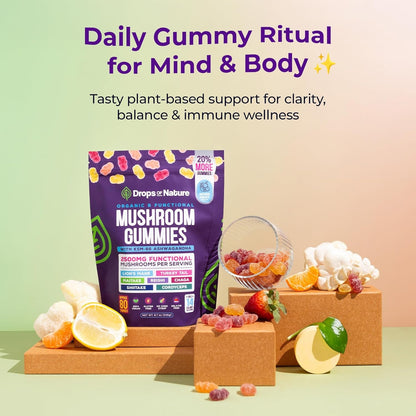 Natural Immune Boost Mushroom Gummies