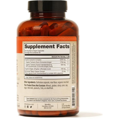 Premium Turmeric Supplement 2250mg - 180 Capsules