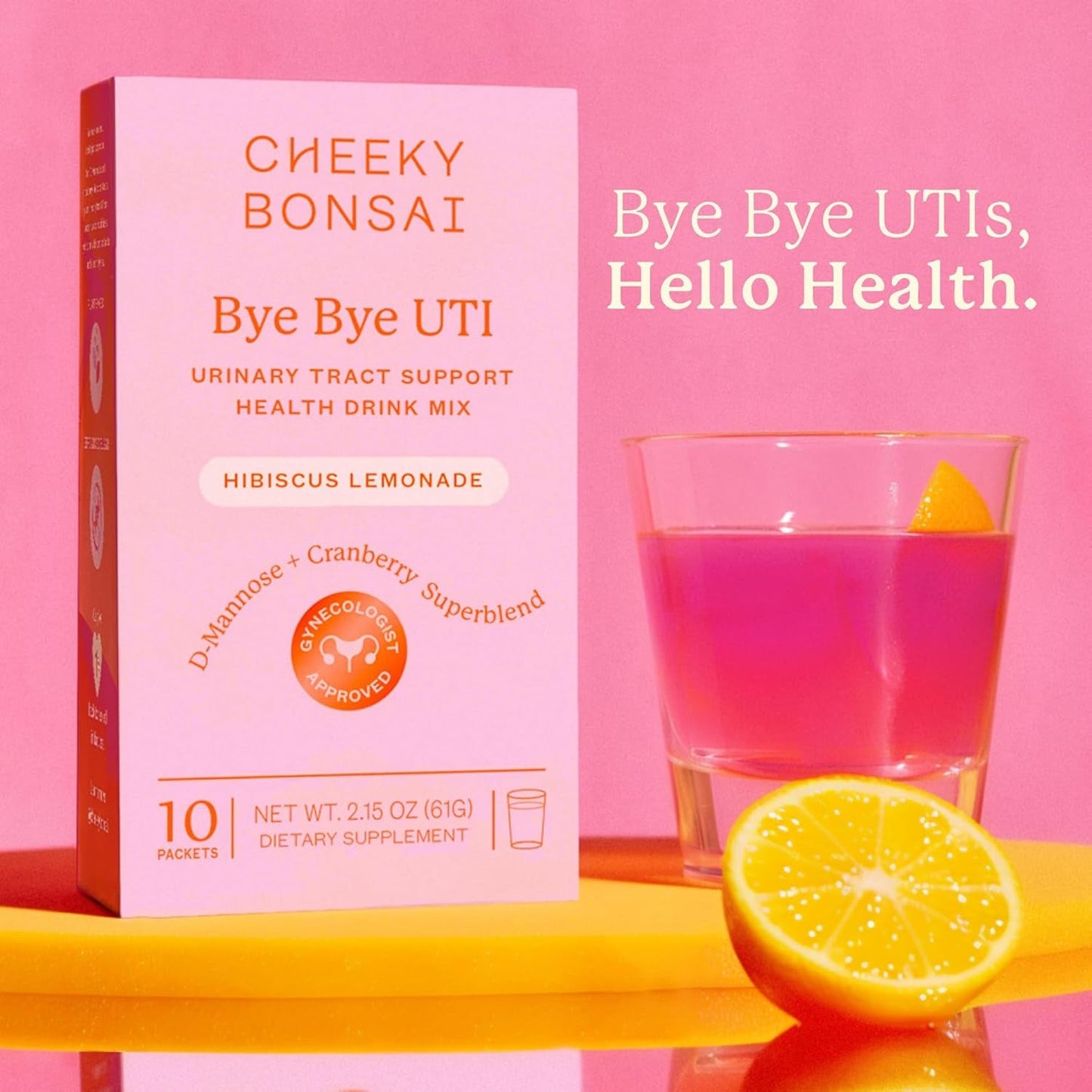 Natural UTI Relief Tea - 10 Hibiscus Cranberry Drink Mixes