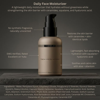 Natural Men's Face Cream - Lightweight Daily Moisturizer