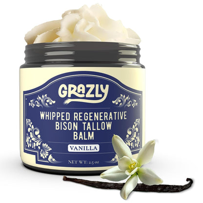Natural Moisturizing Bison Tallow Skin Balm Vanilla 71g - Mycosmeticslondon