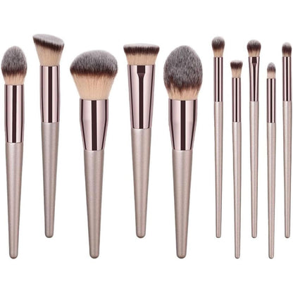 Luxury 10 Piece Gold Makeup Brush Kit - Mycosmeticslondon