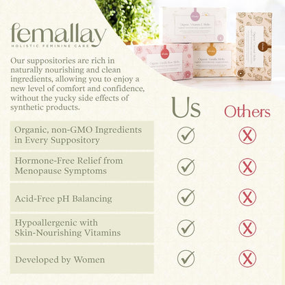 Natural Vaginal Moisturizer Suppositories - Strawberry - 14 Pack