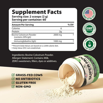 Natural Grass Fed Colostrum Powder Supplement 120g