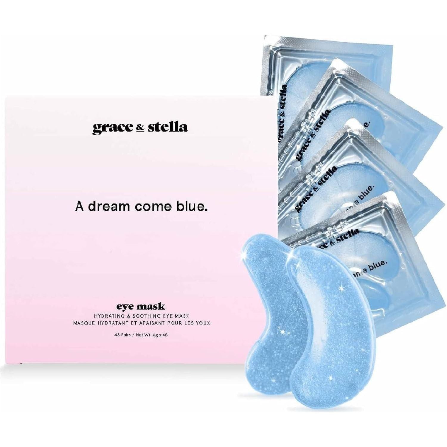 Rejuvenating Under Eye Masks - 48 Pairs, Blue - Mycosmeticslondon