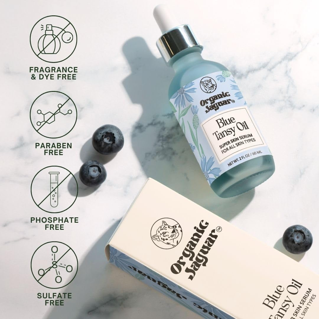 Natural Anti Aging Face Serum With Hydrating Blue Tansy