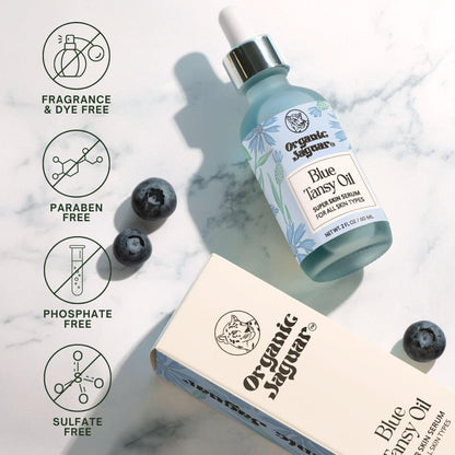 Natural Anti Aging Face Serum With Hydrating Blue Tansy