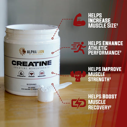 Pure Creatine Powder Supplement for Strength and Muscle