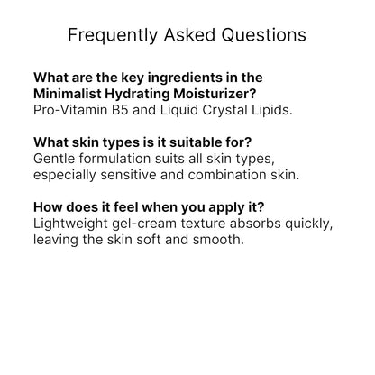 Natural Lightweight Hydrating Face Moisturizer