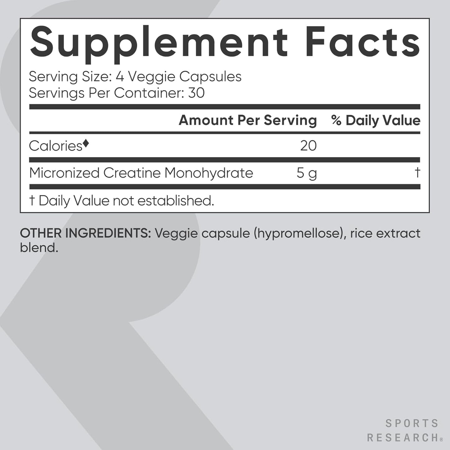 Pure Vegan Creatine Capsules for Muscle Growth